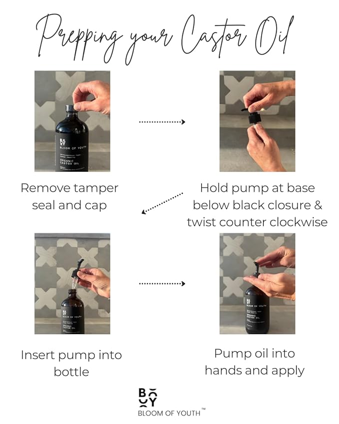 100% Pure Cold Pressed Organic Castor Oil, Glass Bottle 16oz | Hexane Free, Unrefined, USDA Certified | For Hair Growth, Skincare, Castor Oil Pack, Face, Joints, Carrier Oil, Eyelashes, Eyebrows