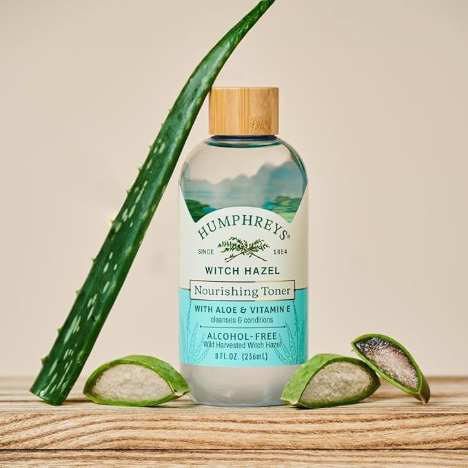 Humphreys Witch Hazel Nourishing Toner | Wild Harvested Witch Hazel & Aloe | Alcohol-Free | Natural | Hydrating | Soothing | 8 Fl Oz
