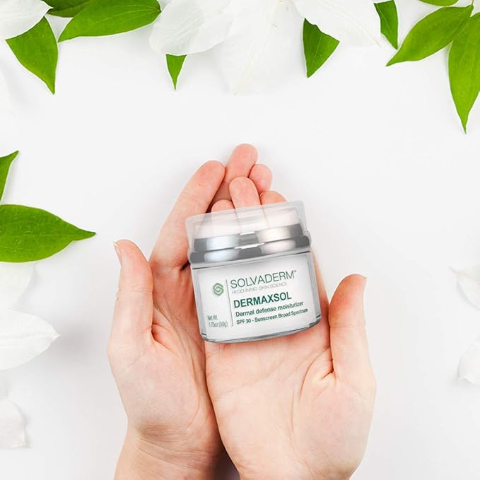 Solvaderm Dermaxsol Daily Moisturizer with Broad Spectrum SPF 30 – Lightweight, Non-Greasy Face Lotion for Hydration & Sun Protection – For All Skin Types – Dermatologist Formulated & Approved