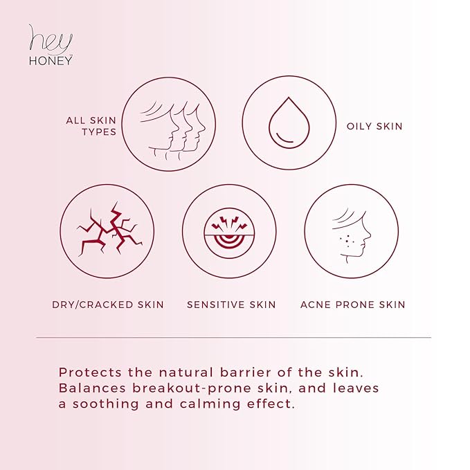 Hey Honey Tone It Up Facial Toner with Propolis Echinacea & Niacinamide | Soothes Skin Redness Hydrates & Restores Skin Barrier | Alcohol-Free Toner for Sensitive & Rosacea-Prone Skin | 5.0 oz