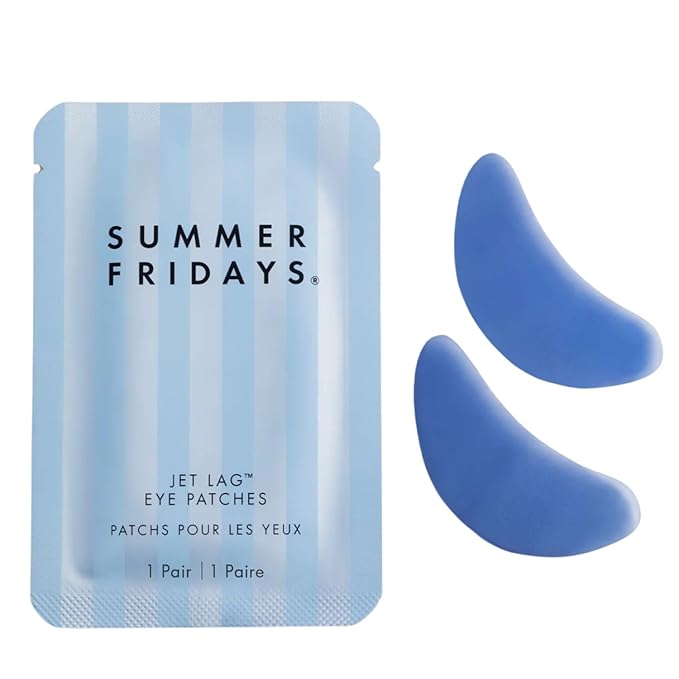 Summer Fridays Jet Lag Under Eye Patches - Hydrating & Depuffing Hydrogel Eye Masks with Caffeine & Peptides to Soothe & Refresh the Undereye Area (6 Pairs)