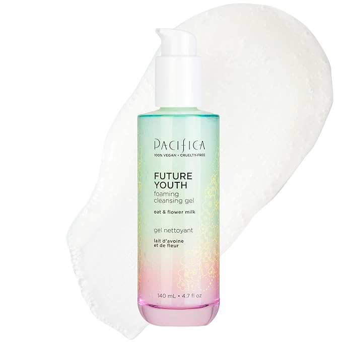 Pacifica Future Youth Foaming Face Wash - Hydrating Anti-Aging Cleansing Gel, Dermatologist Tested Gentle Facial Cleanser, Alcohol-Free Vegan Formula for All Skin Types Clean Beauty Cruelty-Free 4.7oz