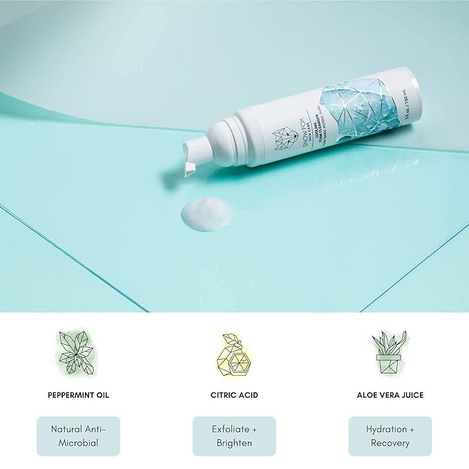 Snow Fox Cooling Foam Cleanser with Organic Aloe Vera Juice, 150 ml