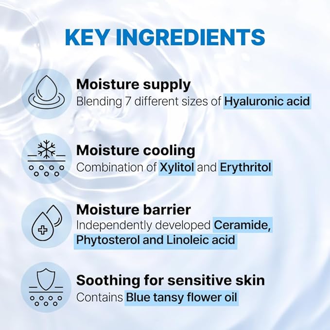 Real Barrier Aqua Soothing Ampoule 1.69 Fl Oz, Cooling Soothing Moisturizing Facial Serum for Sensitive Dry Skin, Hyaluronic acid Ceramide Hydrating Face Moisturizer for Dewy Skin, Korean Skin Care