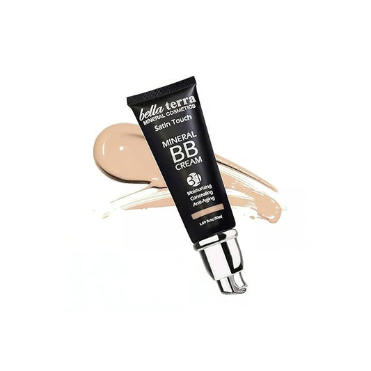 Bellaterra Cosmetics BB Cream - Tinted Moisturizer, Mineral Foundation Makeup, Light 102 | Skin Perfector, 1.69 oz