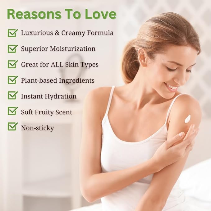 Lavender & Lemongrass Body Lotion 2-Pack – Hydrating Hand & Body Moisturizer for Dry Sensitive Skin – Vegan Plant-Based Lotion with Ceramides, Aloe Vera & Vitamins – 8oz Each