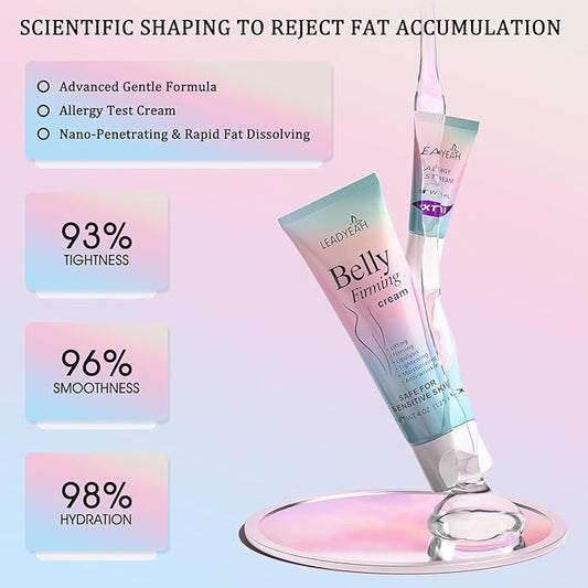 B Flat Belly Firming Cream - Moisturizing & Firming for Stomach, Body Lotion for Women and Men,Thighs and Butt 125 ML +5 ML