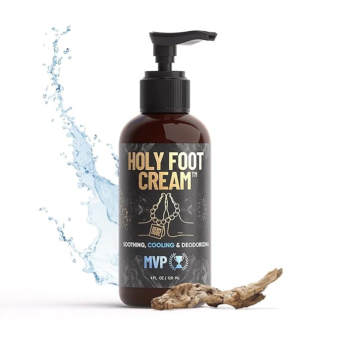Derm Dude Holy Foot Cream, 4oz (2-Pack) | MVP & Coconut Rush Scents | Moisturizing Foot Lotion with DeoPlex for Freshness & Arrowroot for Hydration
