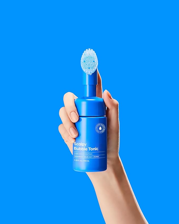 Leave-In Exfoliating Scalp Treatment - Detox Bubble Tonic for Dry & Itchy Scalp, Removes Flakes, Sebum & Buildup, Salicylic Acid & Menthol, Korean Hair Care