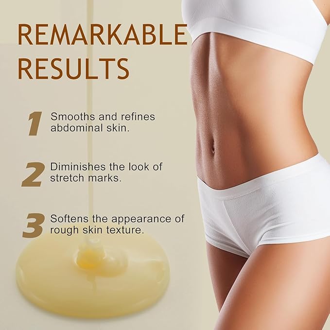 B Flat Belly Firming Cream - Stretch Mark Treatment - Clean and Gentle Belly Cream - Skin Tightening Cream for Cellulite for Stomach Mark & Thighs & Butt, Moisturizing Lifting Body Lotion