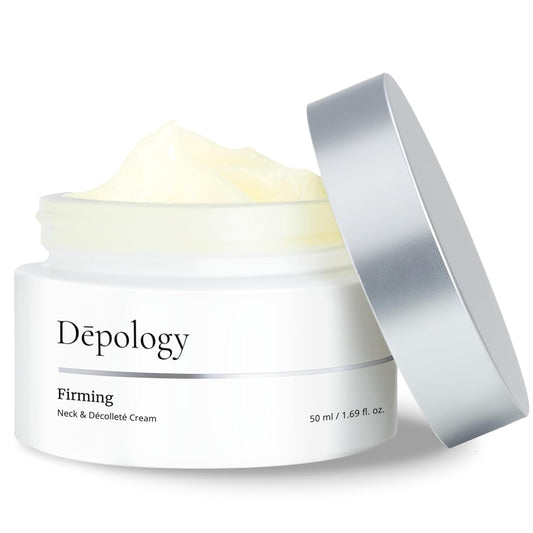 Depology Firming Neck & Décolleté Cream with IDEALIFT™ 4%, Retinol & Collagen – Anti-Aging Korean Skin Care for Neck Tightening, Wrinkle Reduction & Hydration – Multi-HA Complex, 1.69 fl. oz