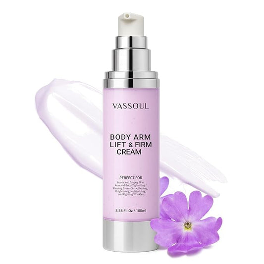 VASSOUL Lift and Firm Arm Cream : Skin Tightening Cream for Body - Firms Loose Skin, Reduces Cellulite on Arms, Thighs & Butt – 100ML