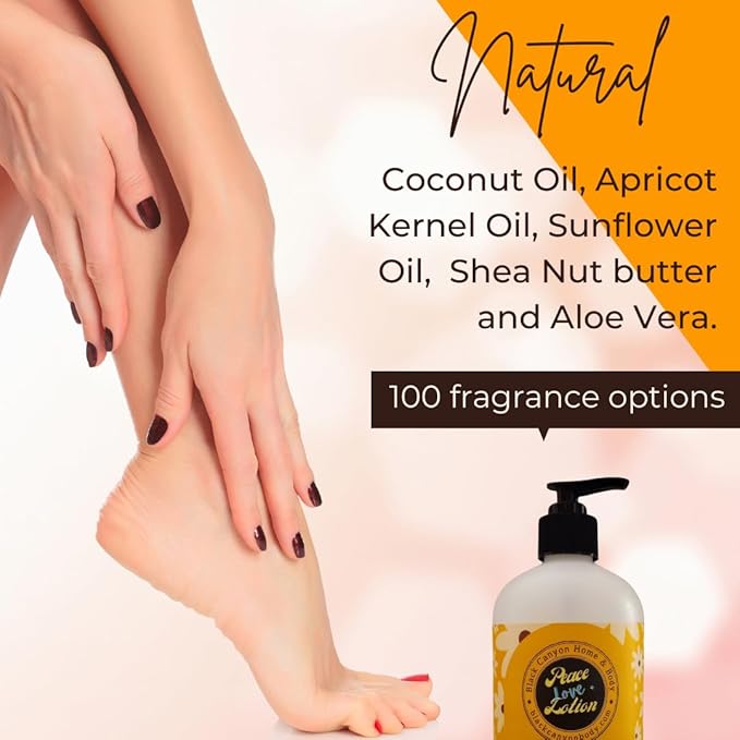 Peace Love + Lotion Patchouli & Tobacco Flower Scented Natural Body Lotion, 12 Oz