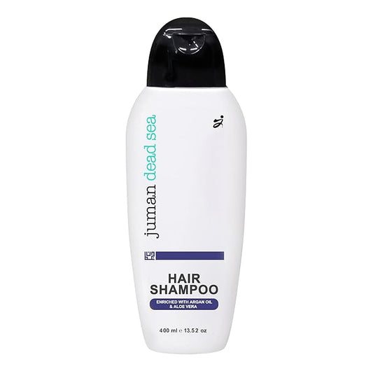 Juman Dead Sea Hydrating Shampoo with Essential Argan Oil | Aloe Vera, Vitamin E, & Vitamin B5 Infused Hair Shampoo | Hydrates, Restores & Protects | For Dry & Normal Hair | SLS & Paraben Free