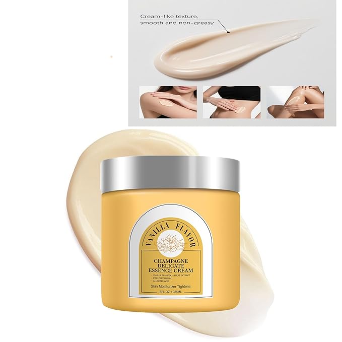 Champagne Lift Body Creme, Anti-Aging Skin Tightening with Lifting Formula, Deep Hydrates Dry Skin Arms & Legs. (Vanilla Flavour)