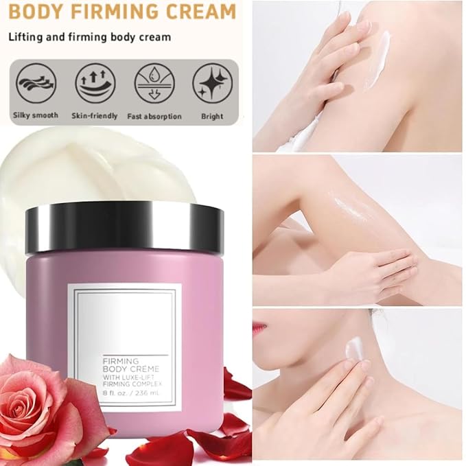 Body Creme,lift firming body creme, Firming Complex & Pink Pepperslim,Deep Hydration & Smoothing, Hydrates Dry Skin Arms & Legs (Rose)