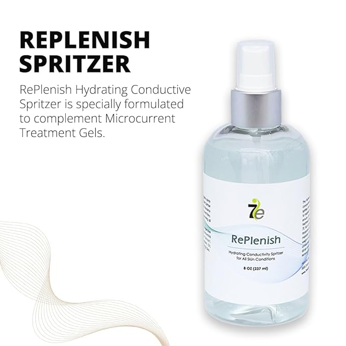 7E Wellness MyoLift RePlenish Spritzer – Hydrating Mist for Microcurrent Therapy – Reactivates Conductive Gel, Enhances Conductivity, Soothes & Moisturizes Skin (8oz / 236ml)