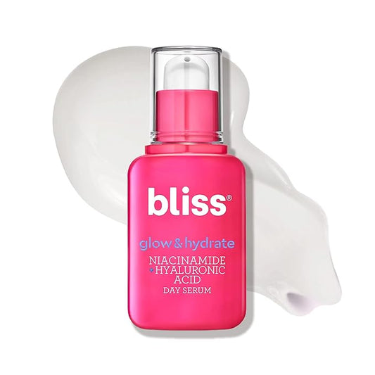 Bliss Glow & Hydrate Serum - Niacinamide + Hyaluronic Acid Serum - 1 Fl Oz - Improves Dullness, Hydrates, Replenishes & Defends Skin - Lightweight Hydration - Clean - Vegan & Cruelty Free