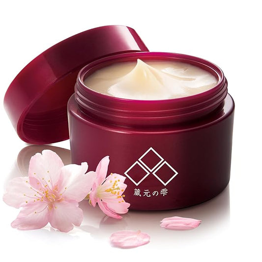 Japanese Moisturizer, Face Cream for Women&Men, Hydrating formula, Smooth skin, Cherry Blossom sakura extract, Vitamin C, AHA, “Kuramoto-no-Shizuku”, Paraben Free, Cruelty Free (0.7 oz)