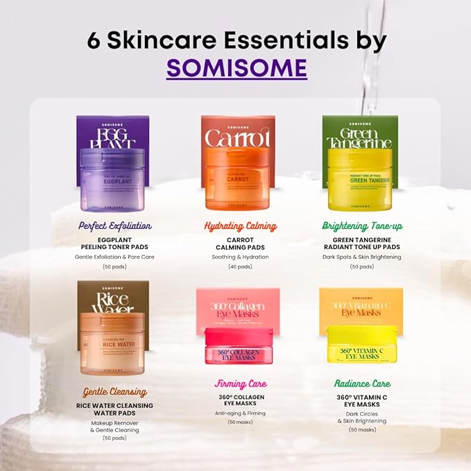 Eggplant Peeling Toner Pads – Korean Toner Pads Exfoliating, Dual Action for Pore Care & Skin Barrier, Improves Rough and Dull Skin, Removes Dead Skin & Blackheads, Dual Side Cotton, 50 Pad