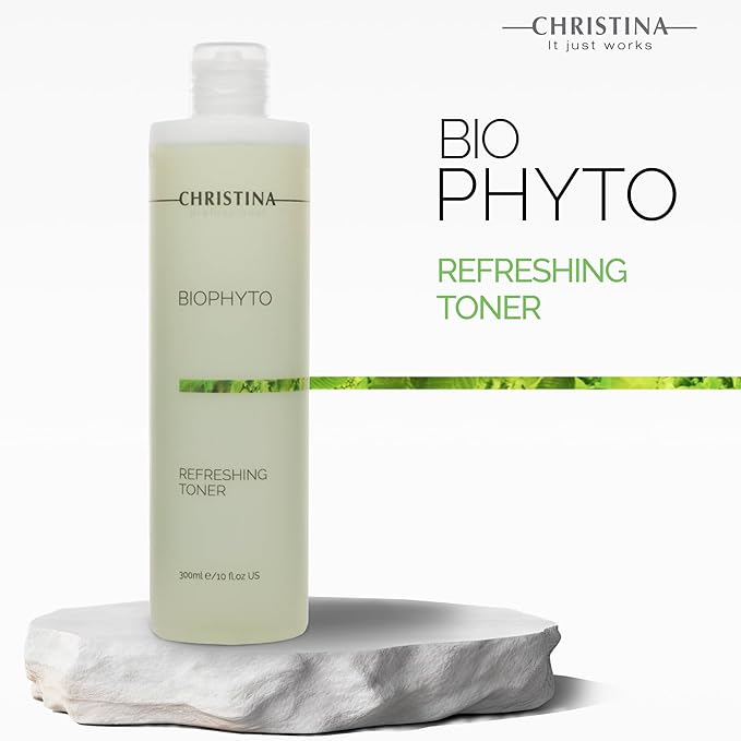 Christina Bio Phyto Facial Toner | Gentle Cleansing Toner for Face | Eye Area Friendly Facewash | Optimal Consumption Packaging | Moisturization 300ml
