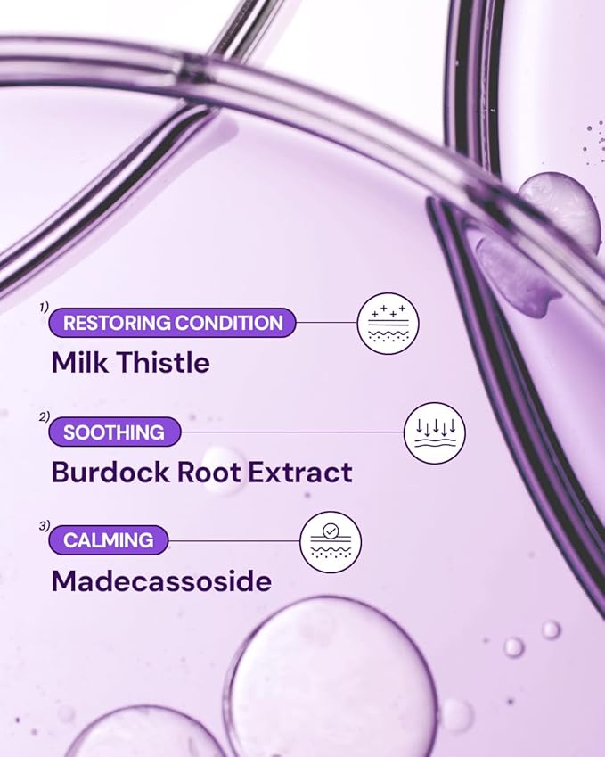 Milk Thistle Repair Skin Care Set - Korean Skin Care with Centella, Soothing & Barrier Repair Kit for Sensitive Skin, Face Mask 10EA & Serum 0.5 fl. oz., Face Moisturizer, Fragrance-Free