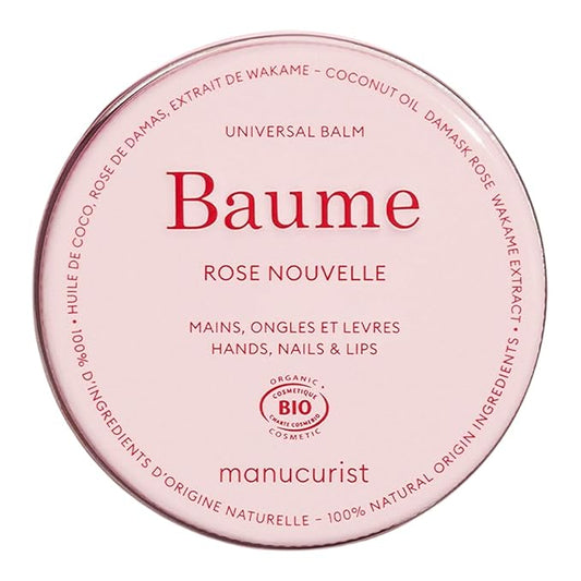 Manucurist Organic Hand Balm – Multi-Purpose 100% Organic Hand & Nail Lip Treatment – Coconut Oil, Damask Rose Oil – Magic Balm – Hand Care - Lip Care – Practical Gift for Women - Travel Beauty