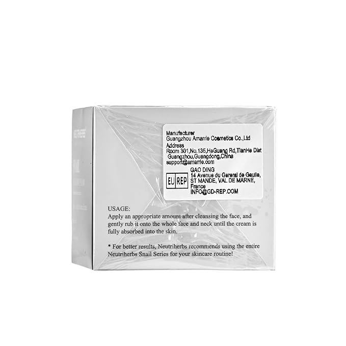 Neutriherbs Pro 10% Snail Mucin Moisturizer, Face Cream For Women & Men, 20X Concentrated Anti-Aging & Skin Repair, USA-Sourced Snail Secretion Filtrate - 1.69 oz