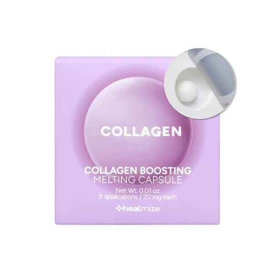 Collagen Boosting Melting Capsule – For Hydration & Firming | Korean Skin Care for Sensitive Skin | Booster for Collagen Serum, Toner & Moisturizer | 8 Capsules