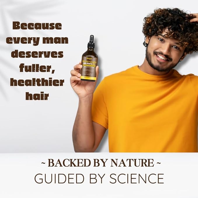 Rosemary Oil For Hair Growth (3.4 Fl Oz) Infused With Biotin, Vitamin E, Almond Oil & Coconut - Hair Strengthening, Nourishing & Volumizing