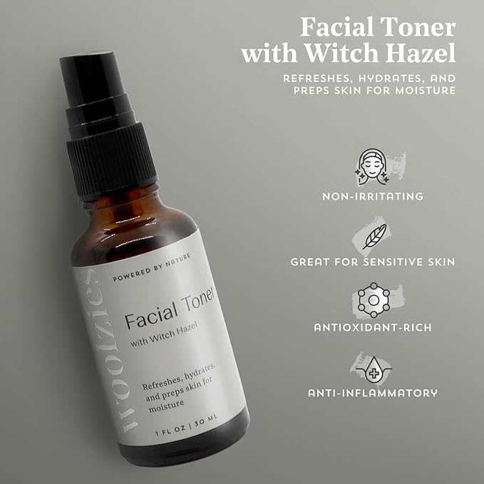 Woolzies Skin Care Facial Kit | Includes Deep Moisturizing Face Cream, Coconut Cream Lip Balm, Vitamin C Serum, and Facial Toner