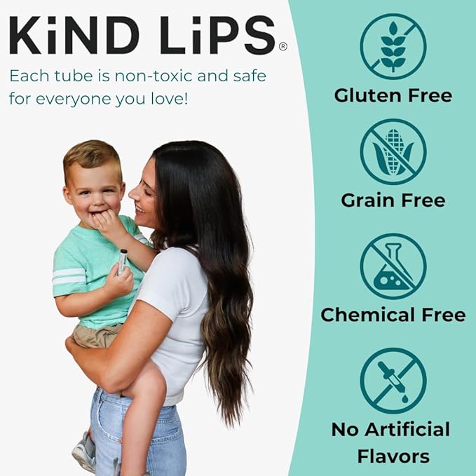 Kind Lips SPF 15 Lip Balm with Lemon – Single Pack – Organic Zinc Oxide Sun Protection, Hydrating Natural Lip Care – Reef Safe, Gluten-Free, Made in USA
