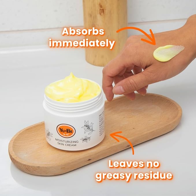 Yu-Be Moisturizing Skin Cream 4.4 Fl. Oz. Jar I Deeply Hydrating Non-Greasy Moisturizer for Severely Dry Skin I Soothing Camphor Calms, Cools, & Relieves Skin I Vitamins Repair & Nourish