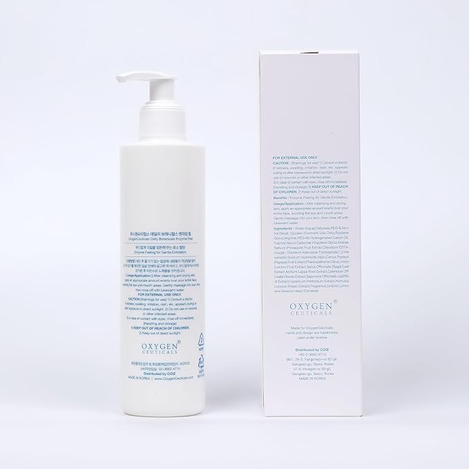 Daily Botanicals Enzyme Peel – Gentle Exfoliating Gommage with Pineapple & Papaya Extracts, Natural Enzyme Peel for Refines Pores & Smooths Texture 8.45 fl.oz (250ml)