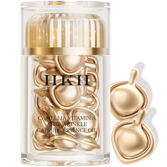 HKH Retinol + HPR Serum for Face - Anti-Aging Wrinkle Night Retinol Capsules, Peptide Serum for Women, Reduce Fine Lines, Tighten Sagging Skin, Fragrance-Free, Alcohol-Free & Non-Greasy