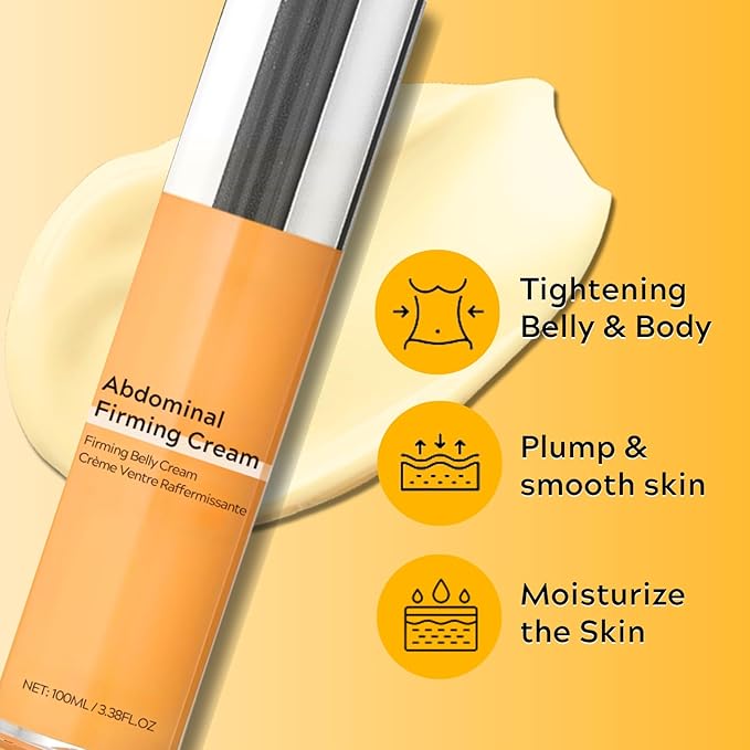 B Flat Belly Firming Cream - Skin Tightening Cream for Body, Firming Body Lotion Moisturizing & Lifting Thighs & Butt, Reduce Cellulite, Tighten Sagging & Wrinkle, Lightweight & No-greasy 100ml