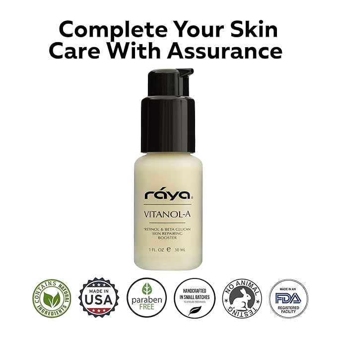 RAYA Vitanol - A (501) Serum for Face | Vitamin-A & Vitamin C Serum | Anti-Aging, Antioxidant Face | Skin Care for Oily Skin | Smoothing, Refining & Skin lightening