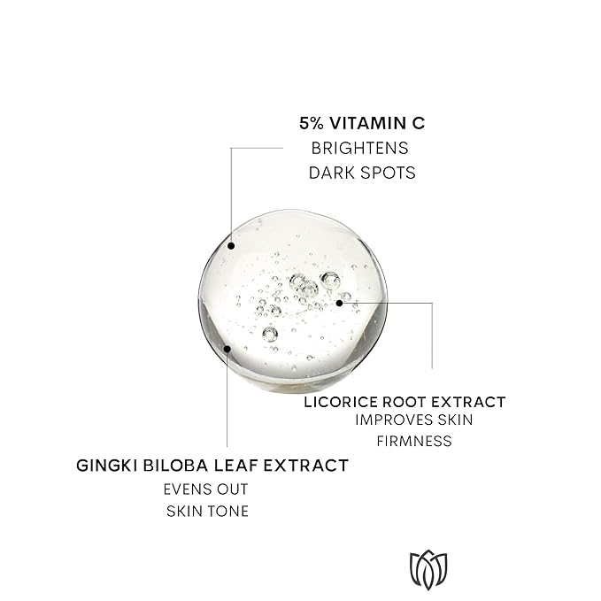 Vitamin C Facial Serum | Daily Antioxidant Support with Niacinamide, Licorice Root & Ginkgo Biloba | Hydrating & Nourishing Formula 30ml