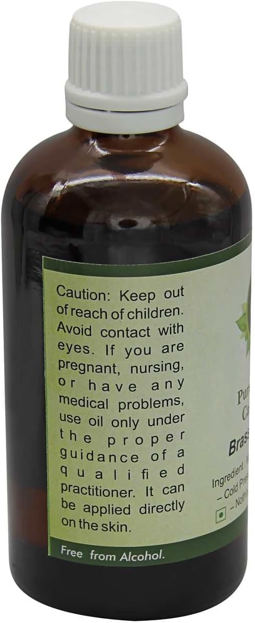 Mustard Oil | Brassica Juncea | Mustard Seed Oil | Unrefined | for Hair Growth | for Skin | for Massage | 100% Pure Natural | Cold Pressed | 15ml | 0.507oz by R V Essential