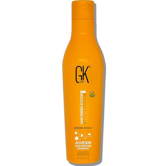 GK HAIR Shield Shampoo 8.11 Fl Oz – Color Safe, UV Protection, Aloe Vera & Argan Oil, Sulfate and Paraben Free, Repairs Damage, Boosts Shine, Hydrating, Vegan Hair Care