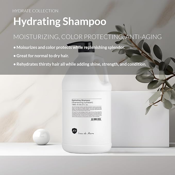 Number 4 Hydrating Shampoo, Shampoo for Women and Men. Sulfate, Gluten, & Paraben Free. Moisturizing & Color Protecting, 64 oz