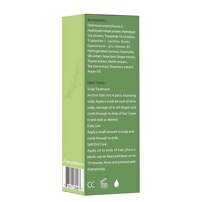 WOZUTUNT Rosemary Oil for Hair Growth, 3.1 FL OZ, Pure Natural Scalp Oil with Essential Oils, Nourishing Treatment for Split Ends, Dry Scalp