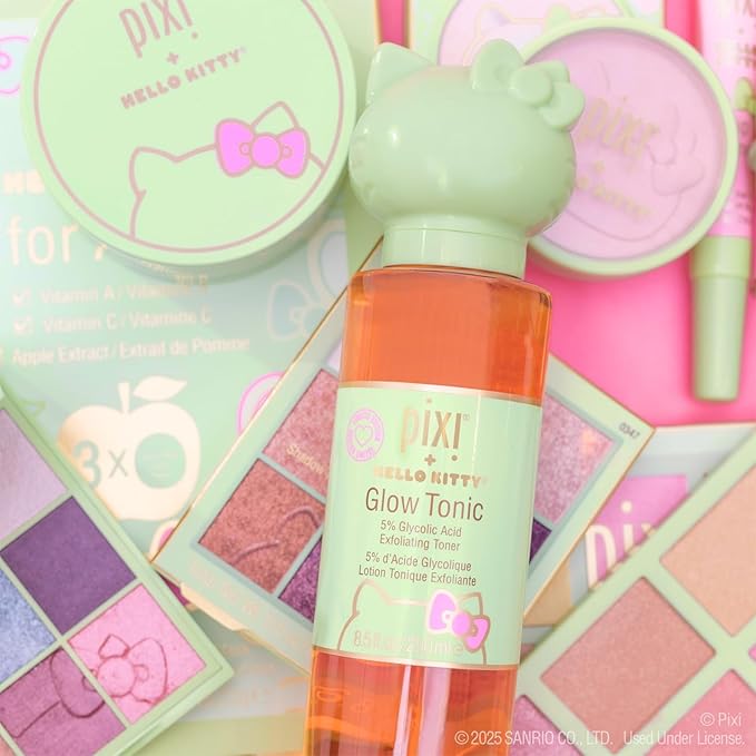 Hello Kitty Glow Tonic, 5% Glycolic Acid Exfoliating Toner, 100 ml