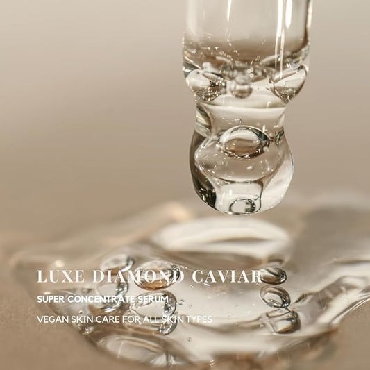 Luxe Diamond Caviar Super Concentrate Serum - Anti-Aging, Repairing & Firming, Daily Anti-Wrinkle Collagen & Hyaluronic Acid Face Serum - Vegan, Paraben-Free