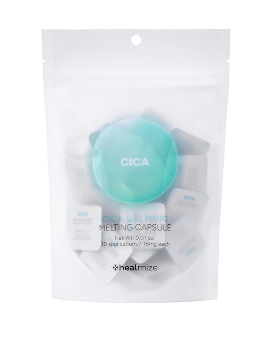 Cica Calming Melting Capsule – Centella Asiatica for Soothing & Restoring | Korean Skin Care for Sensitive Skin | Booster for Centella Asiatica Serum, Toner & Moisturizer | 30 Capsules