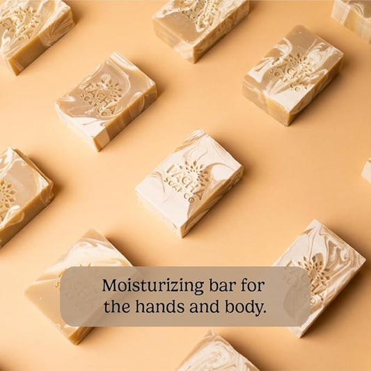 Pacha Soap Co. Bar Soap, Coconut Lemon, 5-Pack (4 oz ea) - Premium, Handcrafted, Hydrating, Natural Face Wash, Hand Cleanser, Body Wash, Soothing Essential Oils