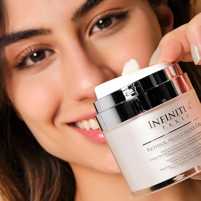 Infinitek Paris Retinol Face Moisturizer Night Cream - Premium Skin Care with Collagen & Vitamin E. Advanced Anti-Aging and Antioxidant Face Cream. Vitamin Enriched Moisturizer for Radiant Skin