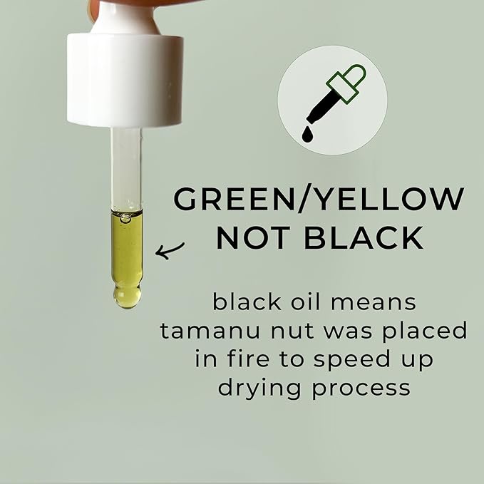 Tamanu Oil Organic for Skin, 100% Pure, Cold Pressed, Unrefined, Cruelty-Free, Hydrating, Moisturizing Tamanu Oil for Face Skincare, Haircare, Soothes Irritation, Reduces Scars and Acne, All Skin Type