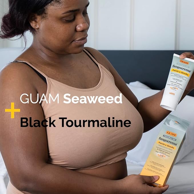 Guam Anti-cellulite Cream for Belly, Hot Skin Tightening Cream for Stomach with Black Tourmaline, Natural Cellulite Remover and Tummy Tightening Cream, 150 ML