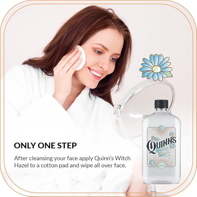 Quinn’s Alcohol Free Witch Hazel with Aloe Vera 16 Ounce (Unscented)